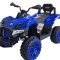 ATV electric pentru 2 copii Kinderauto SuperOffroad V2 4x4 140W 12V 7Ah, albastru