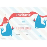 Set 10 invitatii pentru petrecere baietei - Foca jucausa | Mink