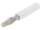 Adaptor Banană 4mm la 2mm 10A Alb