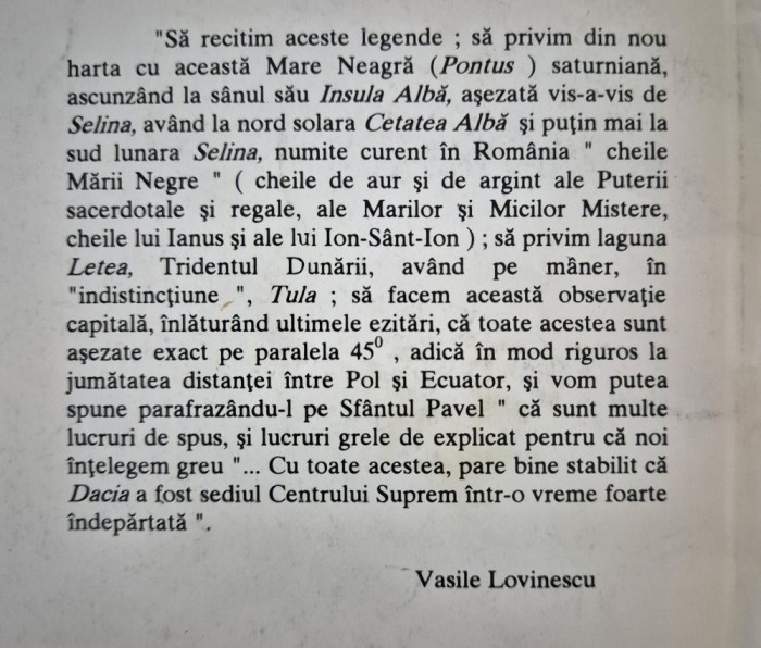 Vasile Lovinescu Dacia hiperboreana