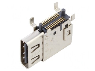 Soclu USB C 24-Pin SMT 90&amp;deg; Top Mount foto