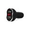 Adaptor de incarcare cu conectare la bricheta auto 2 x USB, cu voltmetru si ampermetru Negru