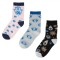 Set șosete Femei, Model Ochi, Multicolor, 3 Perechi