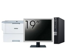 Pachet Calculator Second Hand DELL OptiPlex 7060 Mini PC, Intel Core i5-8500T 2.10 - 3.50GHz, 8GB DDR4, 256GB SSD + Monitor 19 Inch + Imprimanta Broth