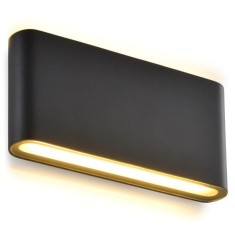 Aplica Exterior Techstar&reg; LED Light C30, Putere 6W, A+, Rezistenta la Apa si Praf, Alb Cald, 3000K, Aluminiu, Negru
