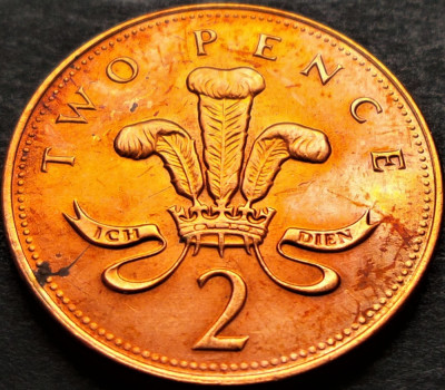 Moneda 2 PENCE- ANGLIA, anul 1999 *cod 263 = otel placat cu cupru foto