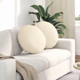 vidaXL Perne de Șezut 2 pcs Crem &Oslash; 50 cm Țesătură din corduroy 42014188