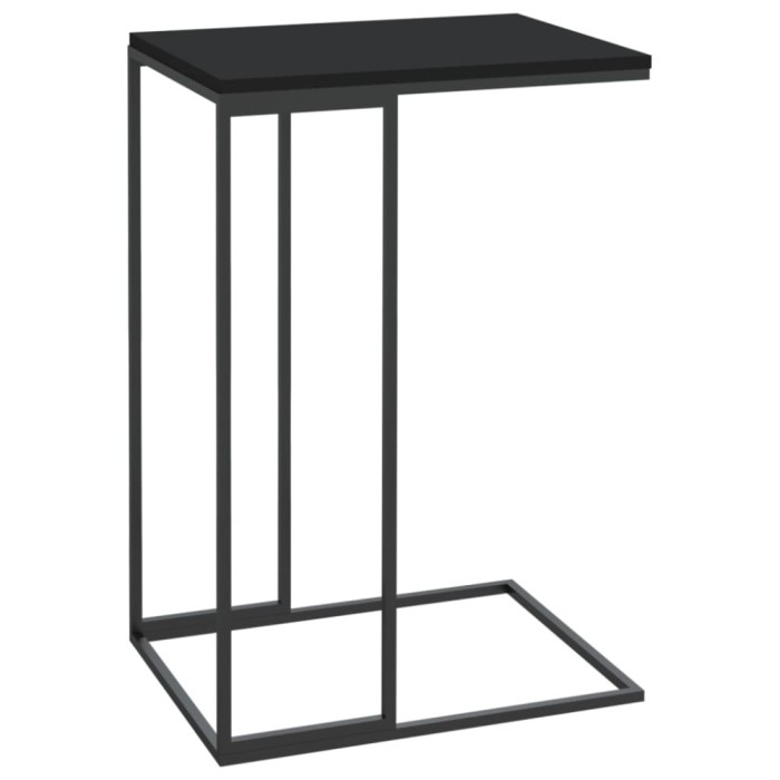 vidaXL Masă laterală, negru, 40x30x59 cm, PAL