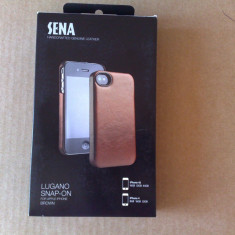 Husa piele naturala Sena Lugano Snap-on pentru iphone 4 si 4s