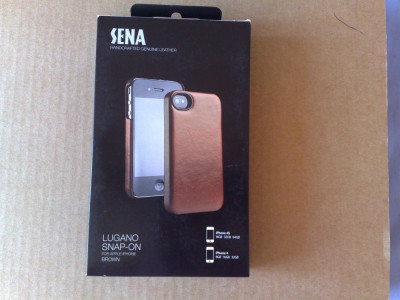 Husa piele naturala Sena Lugano Snap-on pentru iphone 4 si 4s foto