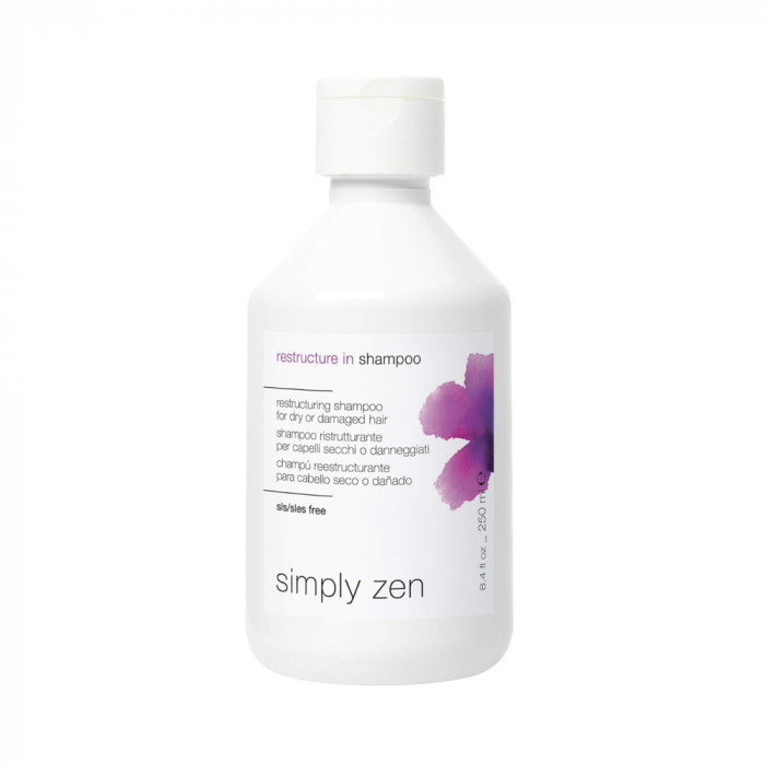 Sampon restructurant pentru par uscat sau deteriorat, Milk Shake, Simply Zen, Restructure-in shampoo, 250ml