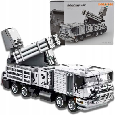 BLOCURI DE CONSTRUCȚIE MODEL DE CAMION DE APĂRARE AERIANĂ PENTRU COPII ARMATA foto