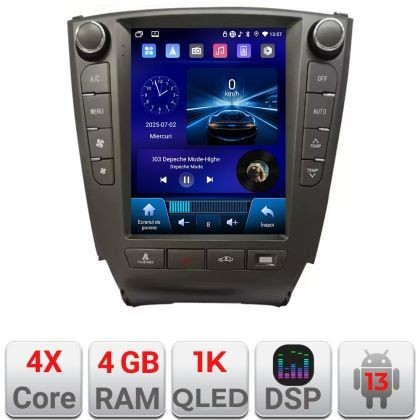 Navigatie Lexus IS 2005-2012 Edonav Tesla Qled 9.7&quot;,Quad core,4Gb RAM,64Gb Hdd,DSP,Carplay,Android Auto,Bluetooth Incell Display 1K CarStore Technolog