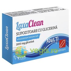 Supozitoare cu Glicerina pentru Adulti Laxaclean 2000mg 10buc