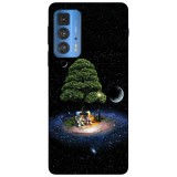 Husa compatibila cu Motorola Moto G51 5G model Space love story, Silicon, TPU, Viceversa, Transparent, Carcasa