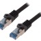 Patch cord S/FTP 6a LSZH Negru 30m 26AWG