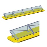 Sistem complet montare, structura pe beton pentru 4 panouri solare fotovoltaice cu unghi 30 grade Breckner Germany