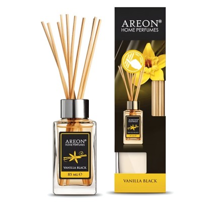 Odorizant camera cu betisoare, Areon, Vanilla Black, vanilie + mosc, 85 ml foto