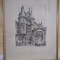 Marcel Bessay-L&#039;Hotel de Clisson,acvaforte,exemplar de artist,36x28cm