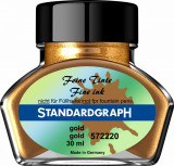 Cerneala caligrafie perlata auriu Standardgraph 30ml