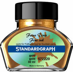 Cerneala caligrafie perlata auriu Standardgraph 30ml