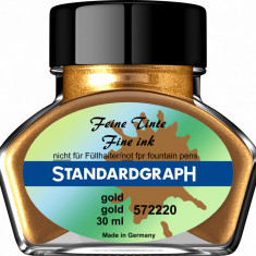 Cerneala caligrafie perlata auriu Standardgraph 30ml