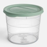 Caserola transparentă 700ml cu capac mentă &ndash; depozitare și transport, CMCLASS