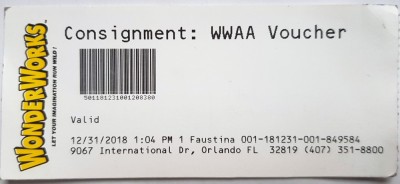 Pentru colectionari 4 bilete intrare Wonderworks, Orlando Florida SUA foto