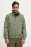 Tommy Jeans geaca barbati, culoarea verde, de tranzitie, DM0DM15382