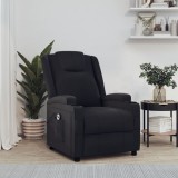 Cumpara ieftin Fotoliu rabatabil electric, negru, piele ecologică