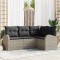 vidaXL Set de canapele pentru grădină 4 pcs Gri deschis Rattan poli 3354691