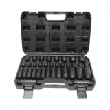 Trusa chei tubulare scurte 8-32mm 38mm si lungi 10-32mm 78mm, patrat 1/2 inch 35 piese Breckner Germany