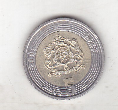 bnk mnd Maroc 5 dirham 2002 , bimetal foto