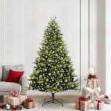 VidaXL Brad de Crăciun artificial cu ramuri articulare 300 LEDs 210 cm 3396004