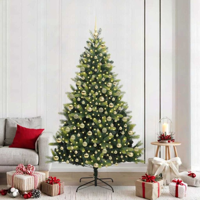 vidaXL Brad de Crăciun artificial cu ramuri articulare 300 LEDs 210 cm 3396004