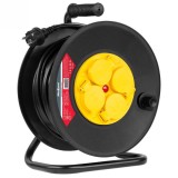 Prelungitor/tambur cu 4 prize Schuko IP44 25m, URZ3121, Oem