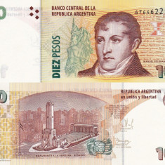 ARGENTINA 10 pesos ND UNC!!!