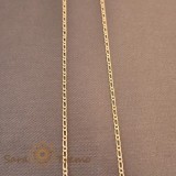 Lantisor unisex placat cu aur 18K Ditto, model subtirel 1 cu 1, 50 cm