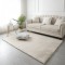 Covor Premium Belgian Model LOP 050, Marime 50 x 80 cm, Crem, Inaltime Fir 23 mm, Antiderapant, Antialergic, Poliester, Living, Dormitor, Sufragerie,