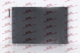 Condensator AC Peugeot 206, 206+ 19; motor 1.1, 1.4, 1.4 HDI, 1.6, 1.6 HDI, 1.9 D, 2.0, 2.0 HDI, dimensiuni [mm]: 590x370x16, fara uscator, iesire