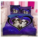 Cumpara ieftin Lenjerie de Pat, Bumbac Finet 3D, 6 Piese, Pat Dublu - SIPRA2-17