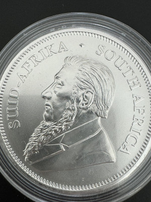 Monede argint Krugerrand 1oz argint pur, investiție protecție inflație foto