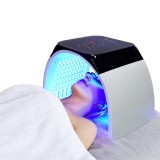 Masca facială cu LED-uri 7 culori Aparat profesional pentru &icirc;ngrijirea tenului (242 mărgele LED, Alb &amp; Negru)