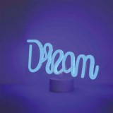 Lampă LED Neon cu 90 de LED-uri, USB și baterii, 32x17cm, Albastru, CMCLASS