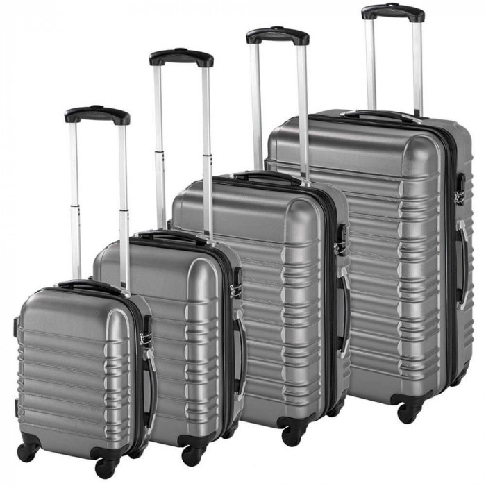 Set de 4 trolere cabina, 4 culori-gri