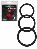 Set 3 Inele Penis Push Monster, Silicone Cockring Set, 32 + 40 + 50 mm