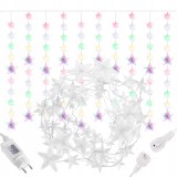 Instalatie luminoasa tip perdea 180 LED multicolor, 2 m, interior/exterior