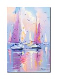 Cumpara ieftin Tablou cu veliere pictat manual, 60x40cm pictura ulei pe panza, gata de expus pe perete