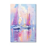 Tablou cu veliere pictat manual, 60x40cm pictura ulei pe panza, gata de expus pe perete