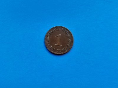 1 Pfennig 1900 lit. A -Germania-stare buna foto